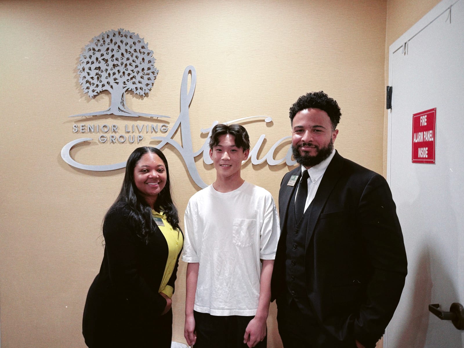 Jun presents the project at Atria Golden Creek